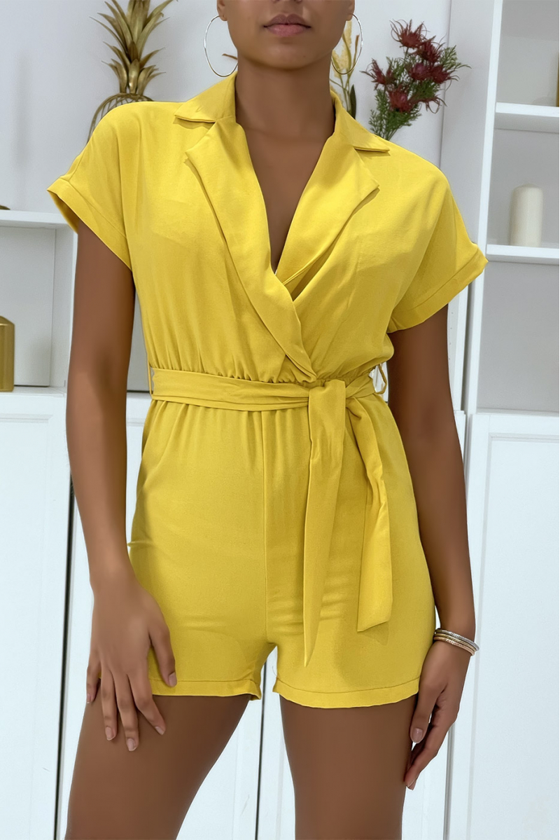 MoPMe mosterdkleurige playsuit - 4