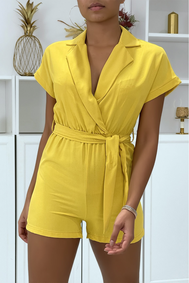 MoPMe mosterdkleurige playsuit - 5