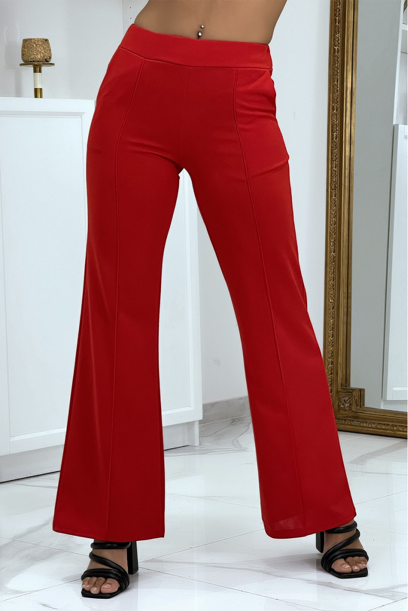 Red bell bottom pants - 3