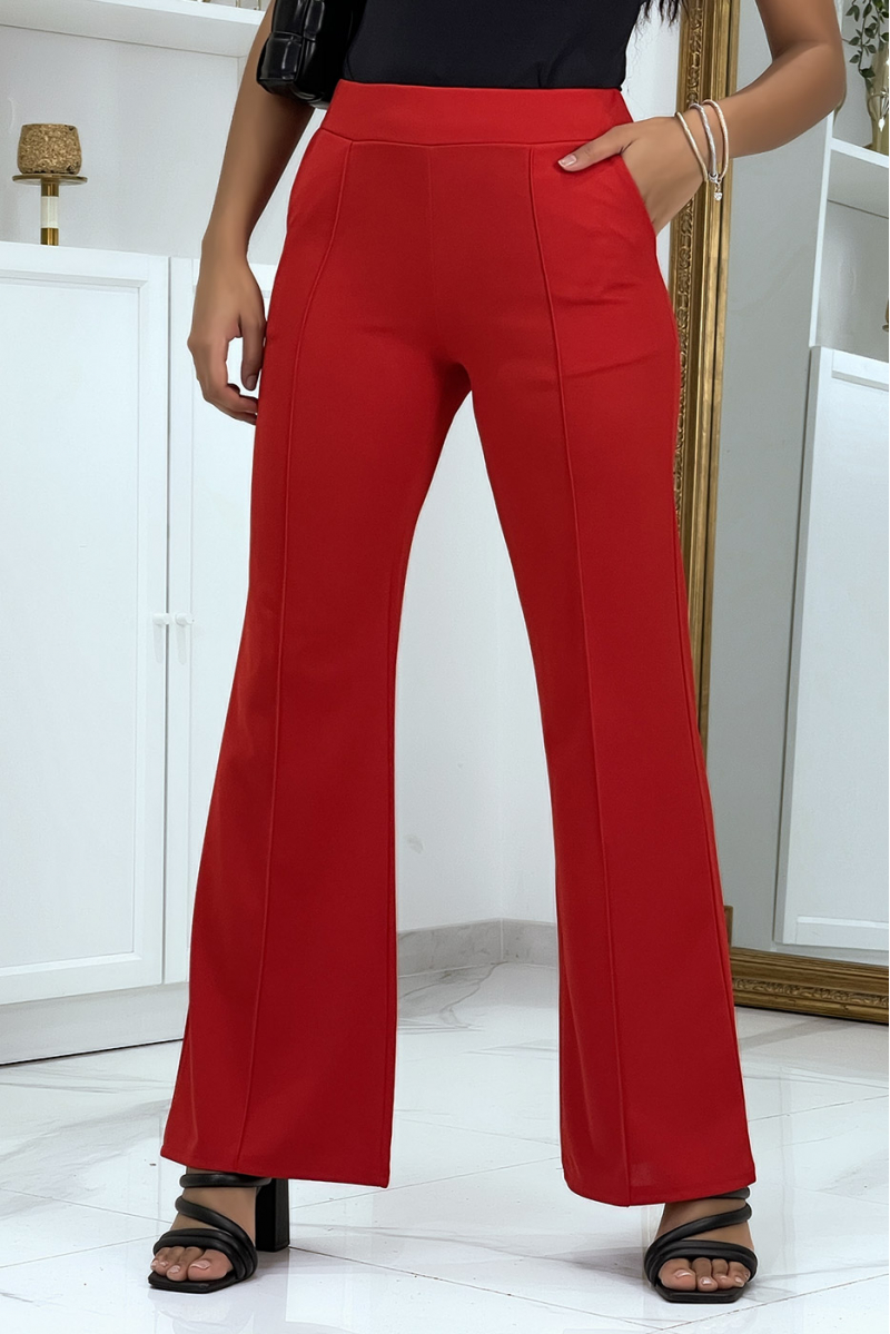 Red bell bottom pants - 4
