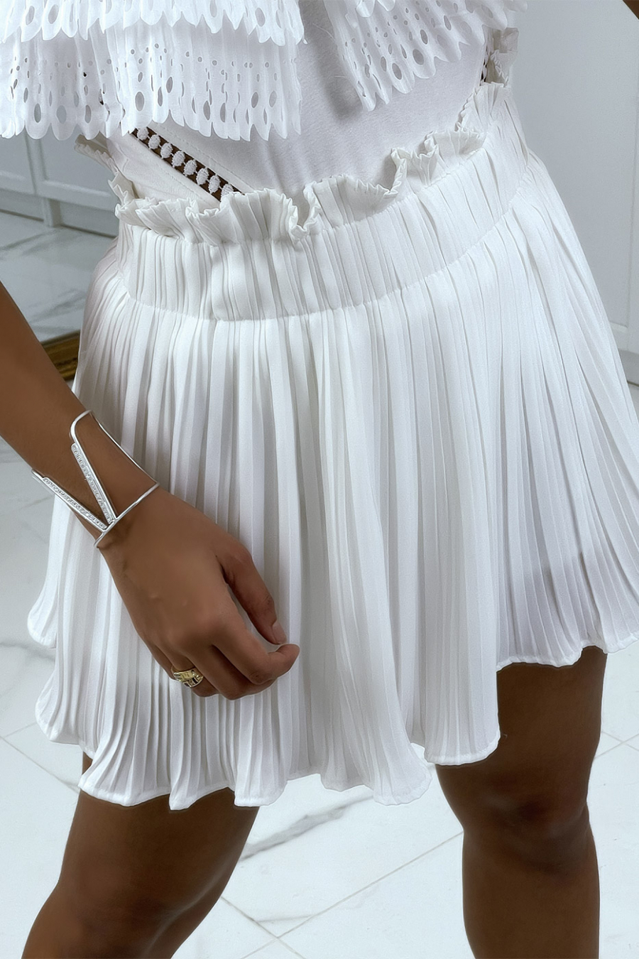 White accordion culottes - 2