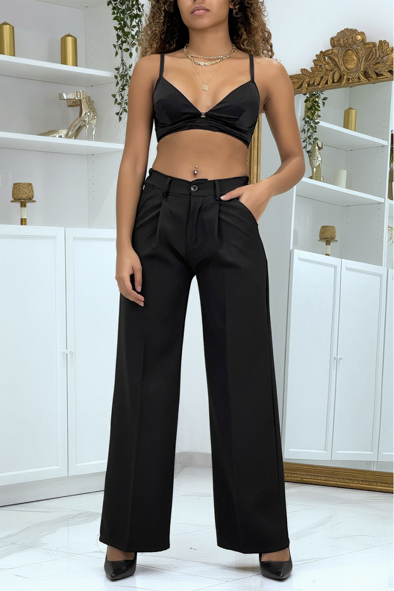 Black flared tailored pants - 1