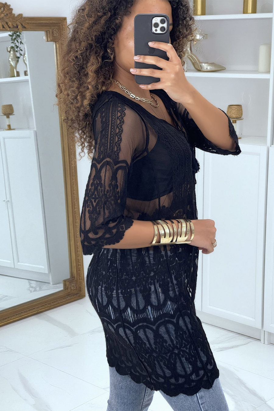 Sheer tunic in tulle - 3