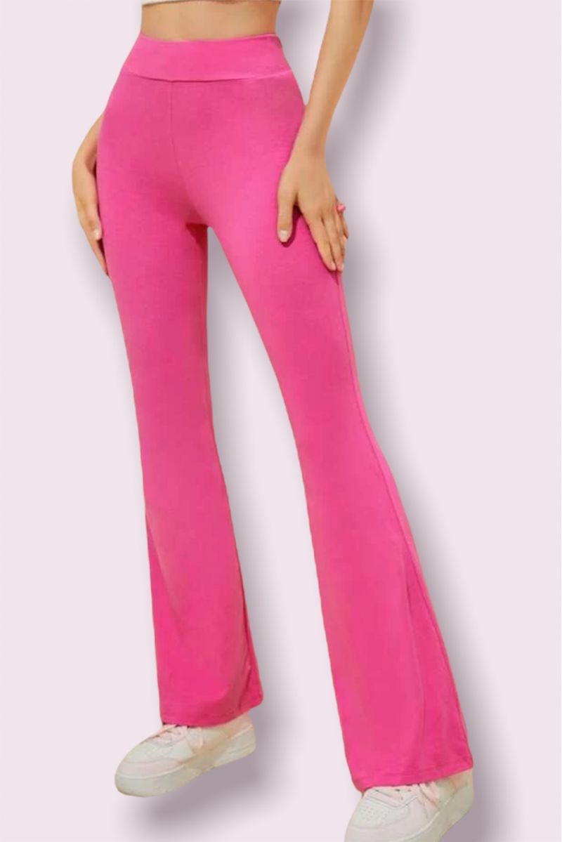 Pink Skinny Flare Pants - 3