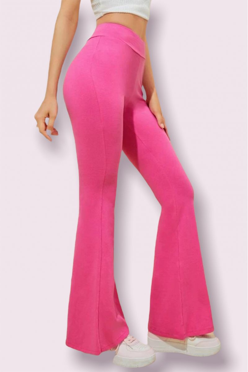 Pink Skinny Flare Pants - 1