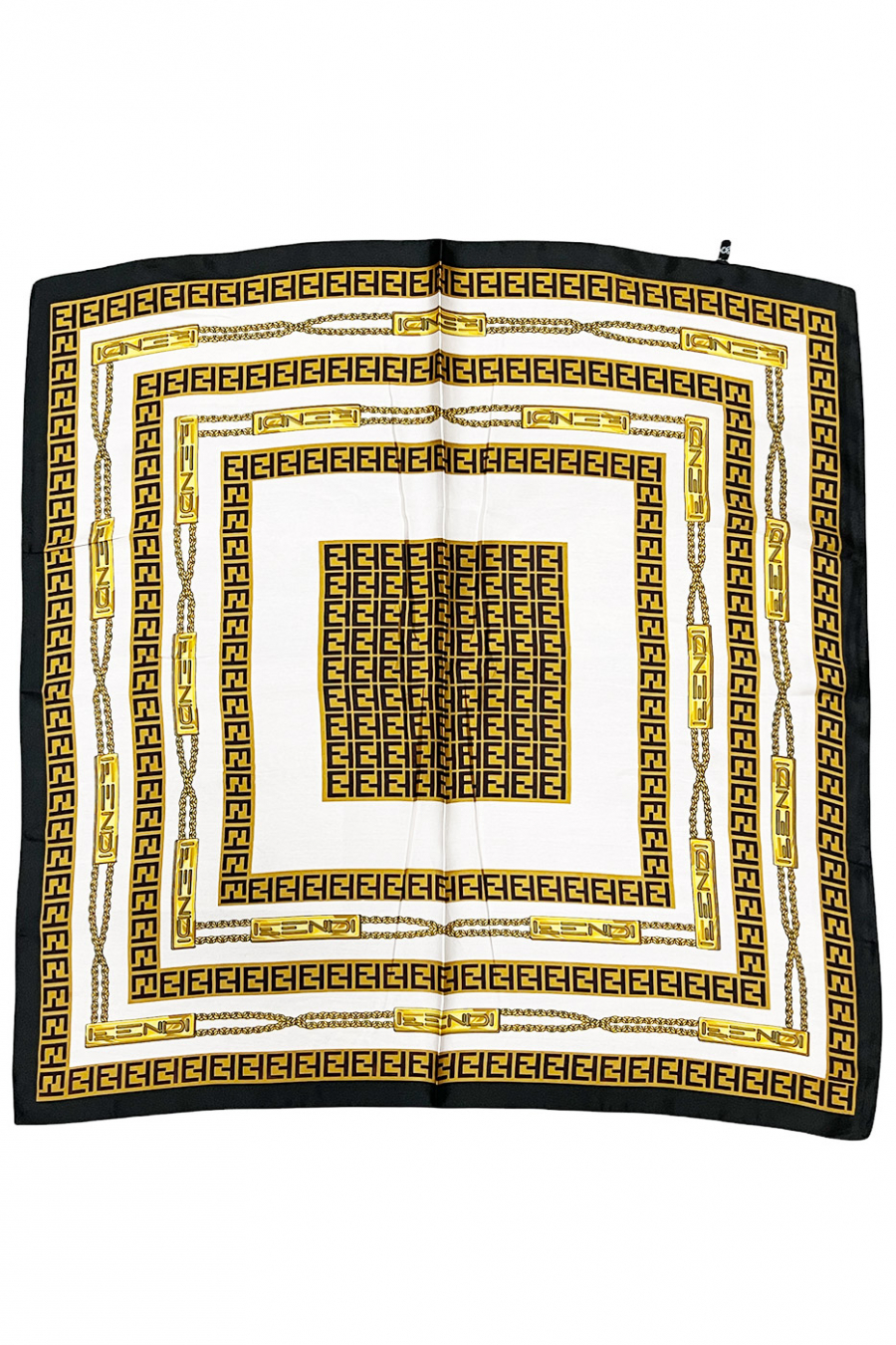 Printed white silk scarf - 2