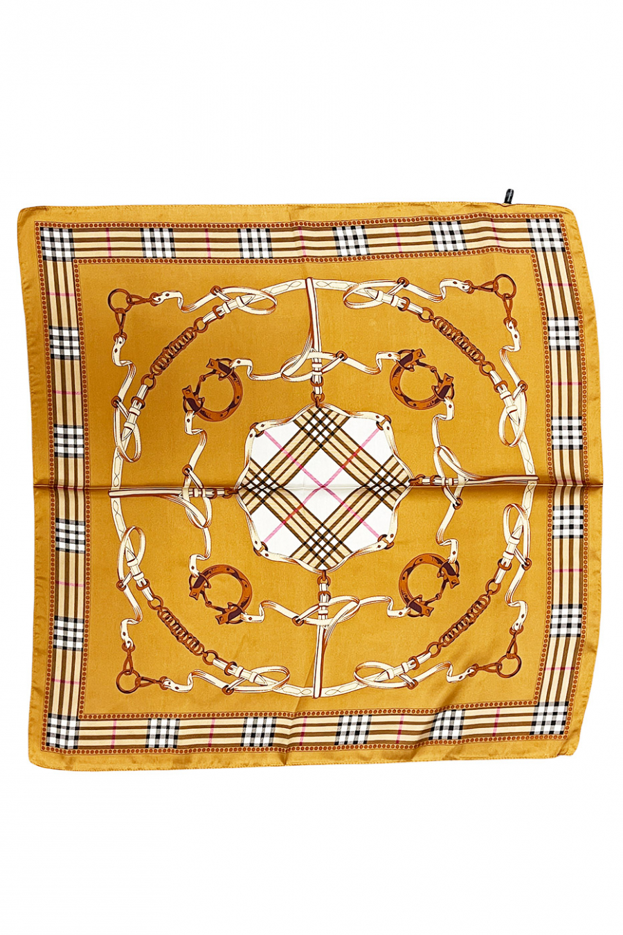 Foulard en soie camel imprimé - 2