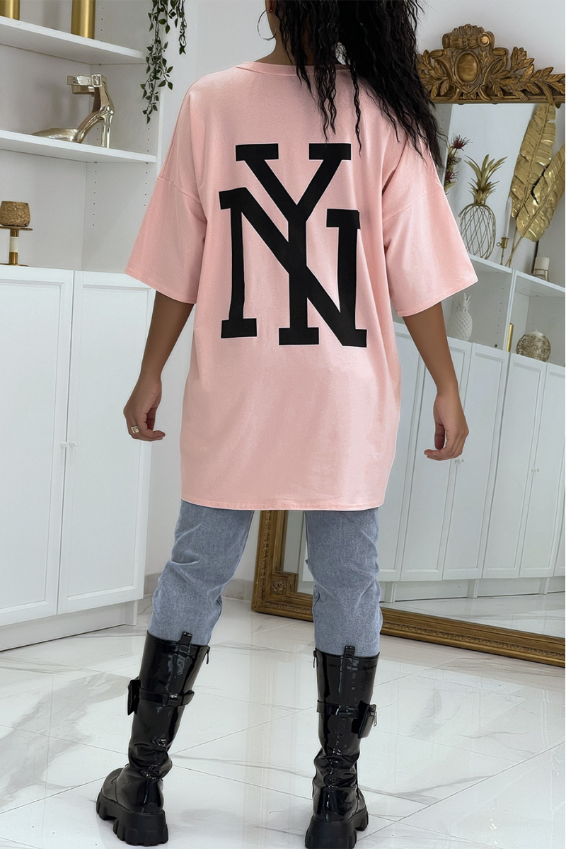NY pink oversized t-shirt - 3