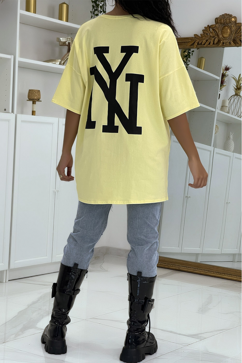 NY geel oversized t-shirt - 4
