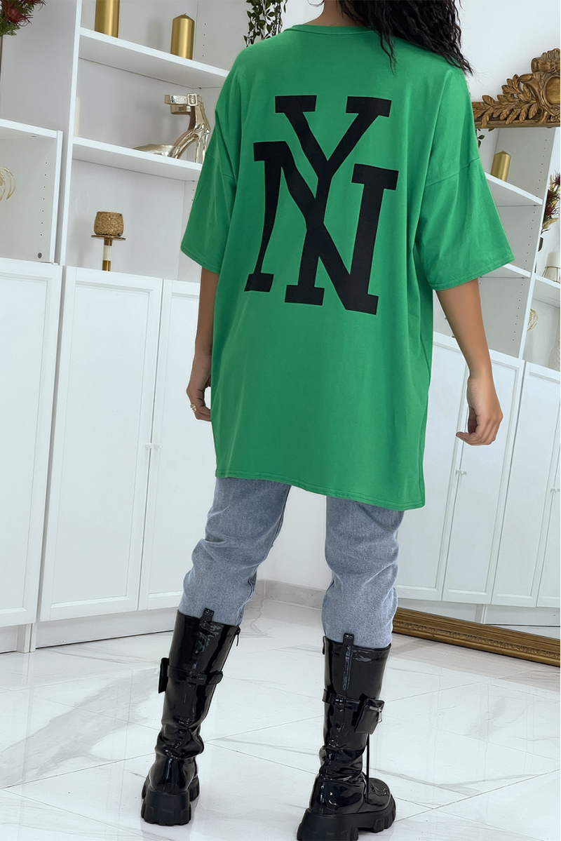 T-shirt oversize vert NY - 3