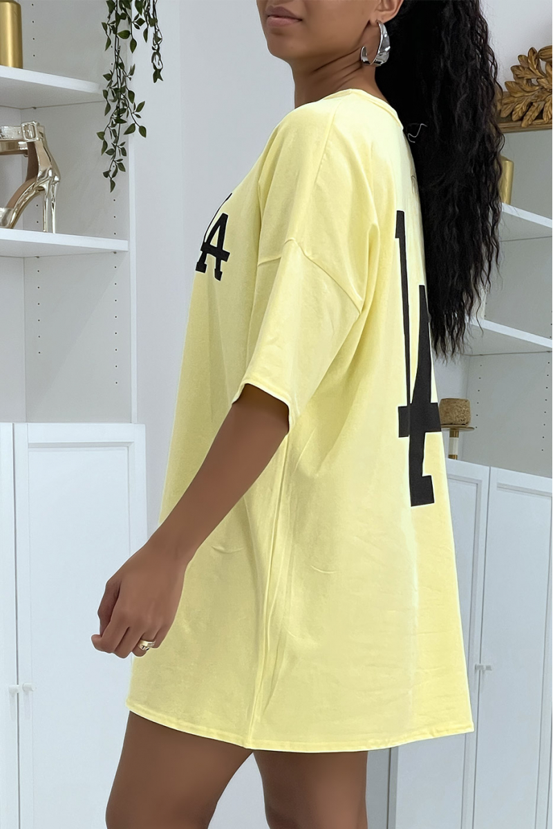 T-shirt oversize jaune LA - 2