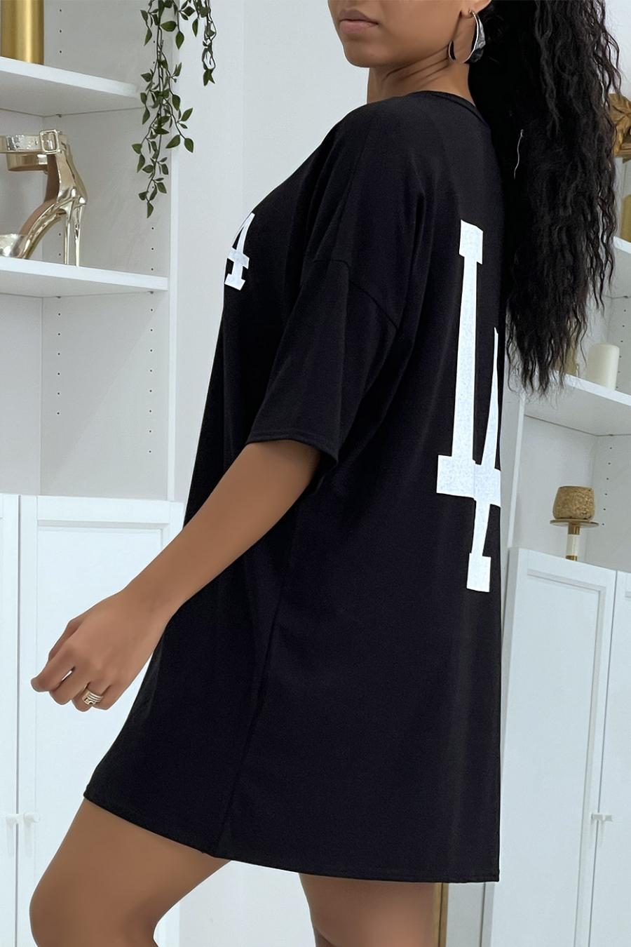 T-shirt oversize noir LA - 2