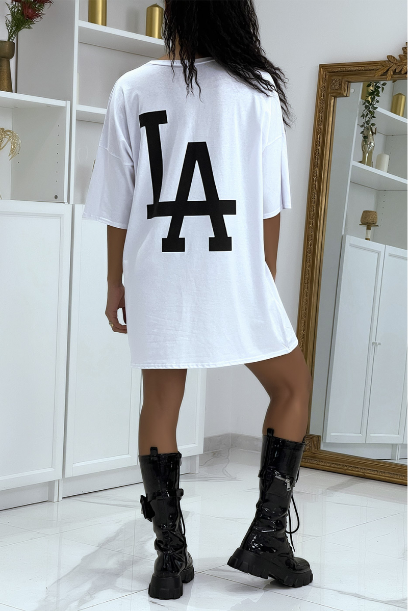 LA white oversized t-shirt - 4