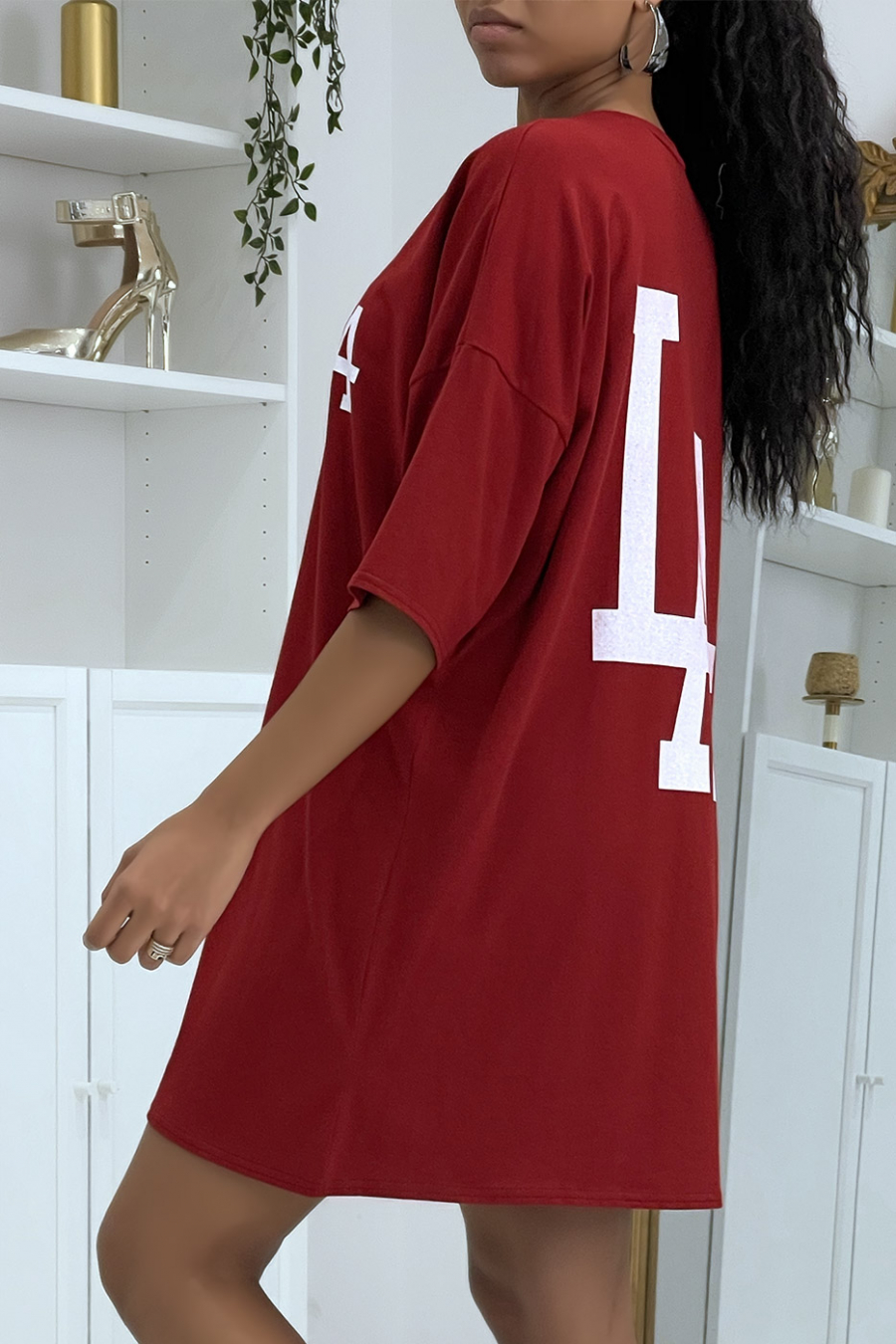 T-LBirt oversize bordeaux LA - 3