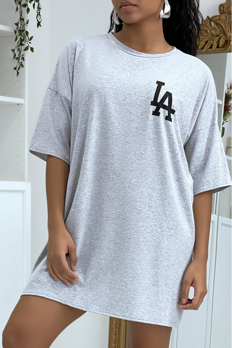 T-shirt oversize gris LA - 1