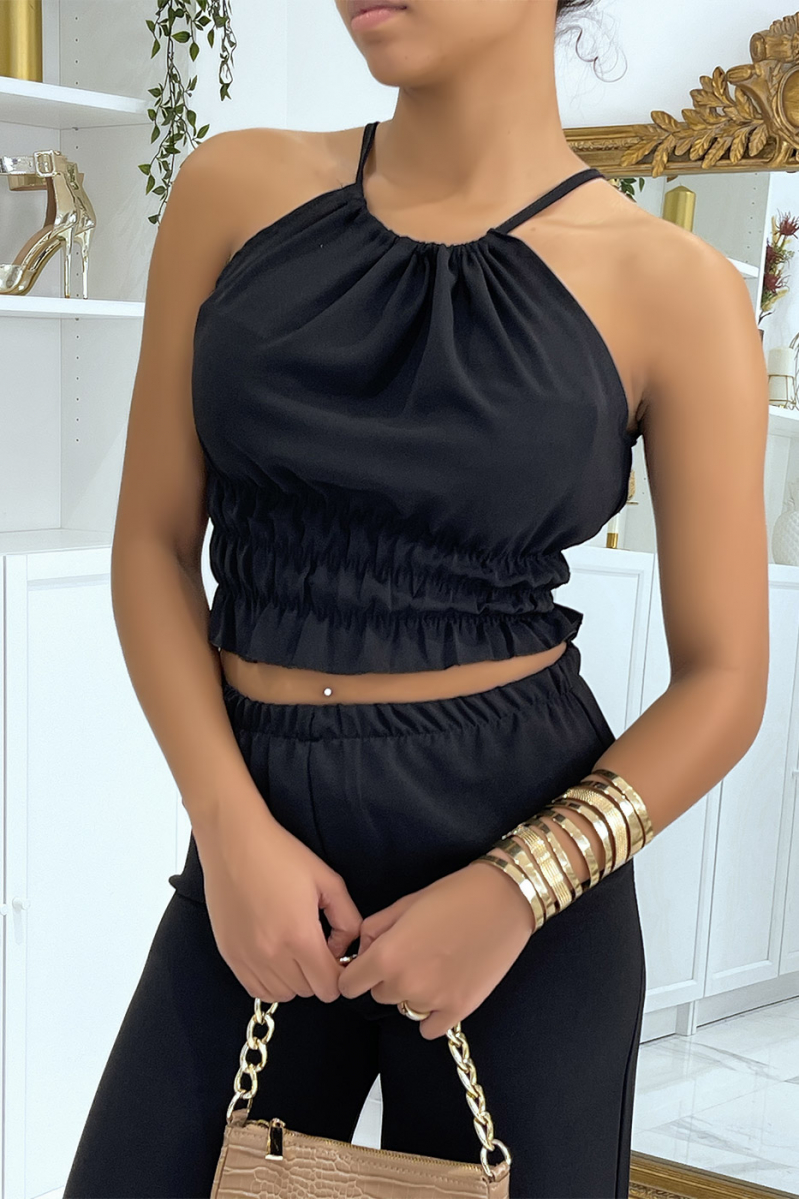 Ensemble d'été pantalon et crop top noir - 5 Ensemble d'été pantalon et crop top noir - 5
