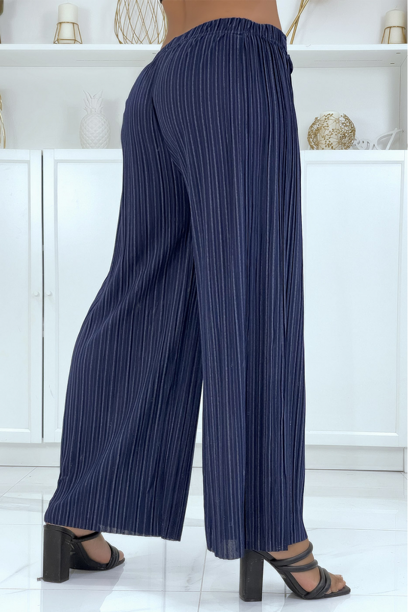 NaNM pleated palazzo pants with pretty stripes - 3