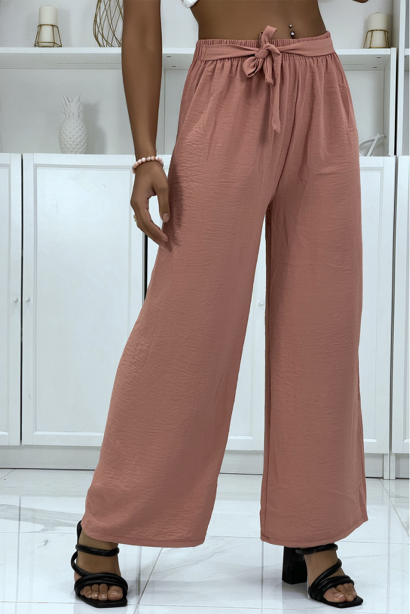 Pantalon palazzo rose très class - 2 Pantalon palazzo rose très class - 2