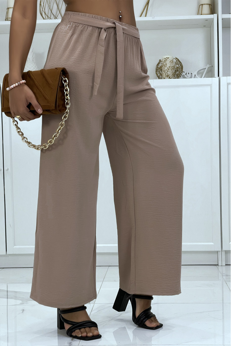 Pantalon palazzo taupe très class - 3 Pantalon palazzo taupe très class - 3