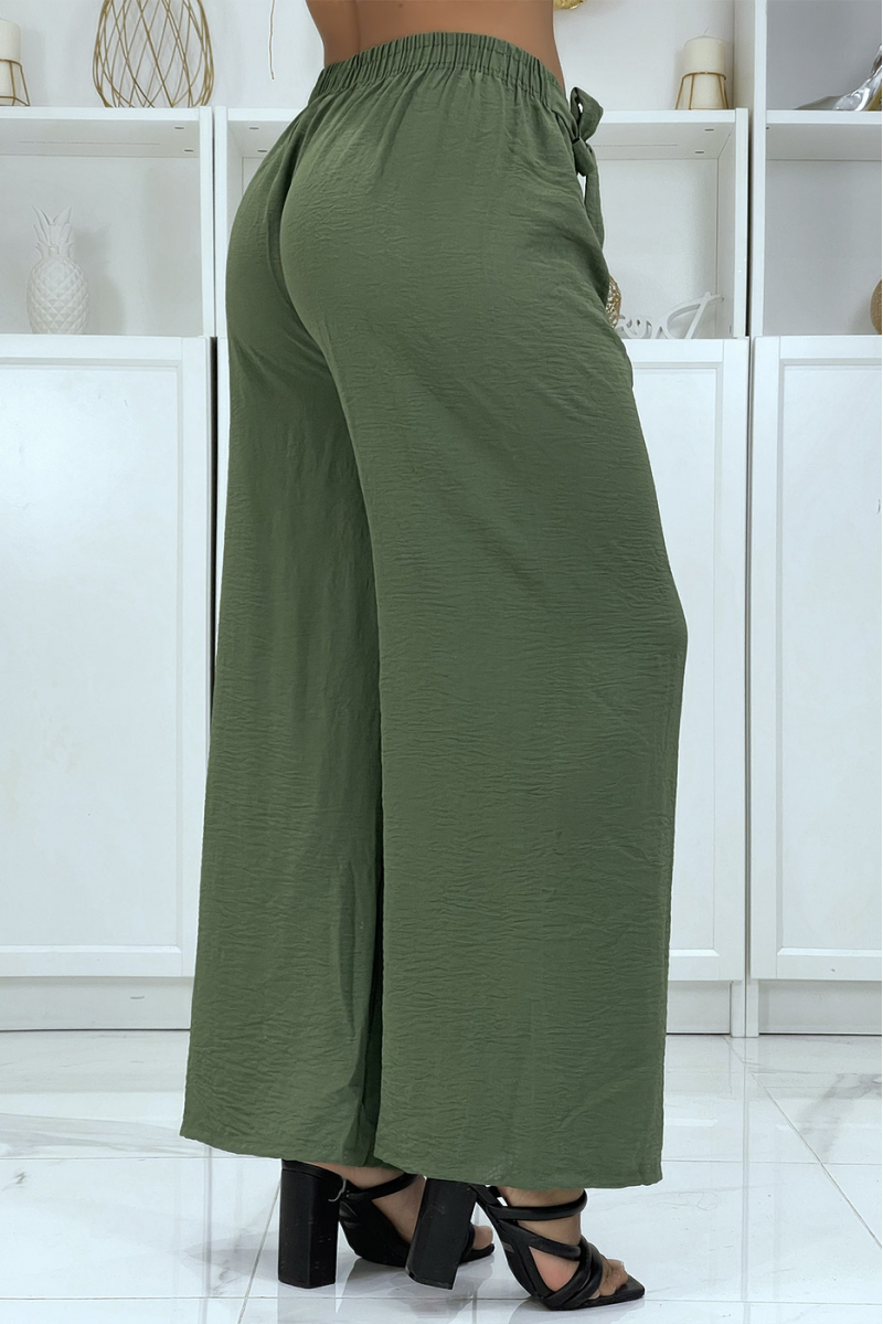 Pantalon palazzo kaki très class - 4