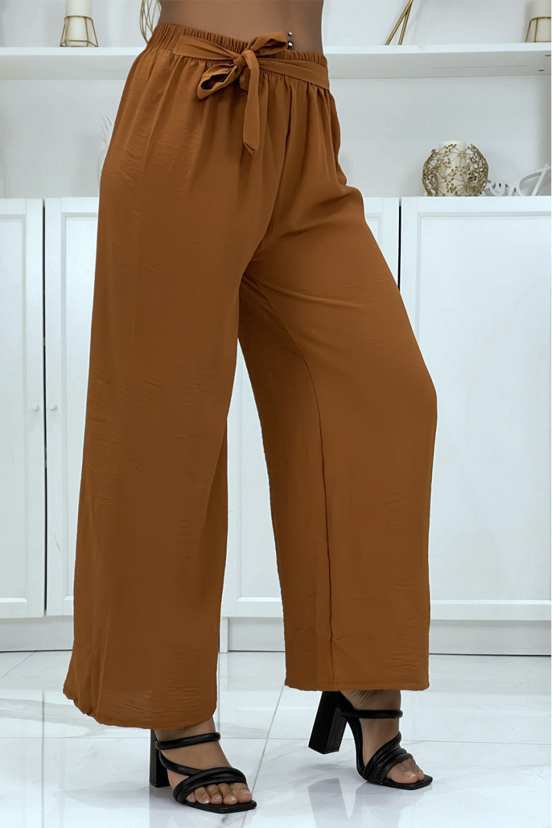 Pantalon palazzo brique très class - 3