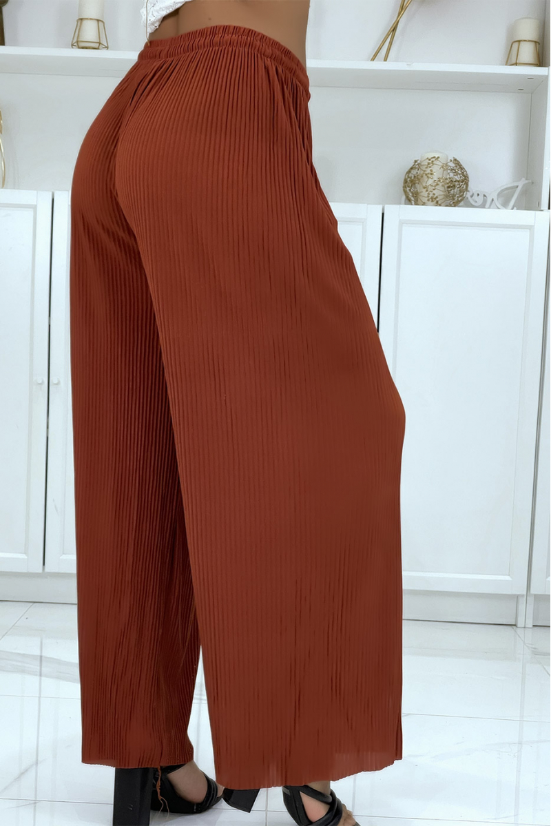 Cognac fluid accordion trousers - 4 Cognac fluid accordion trousers - 4