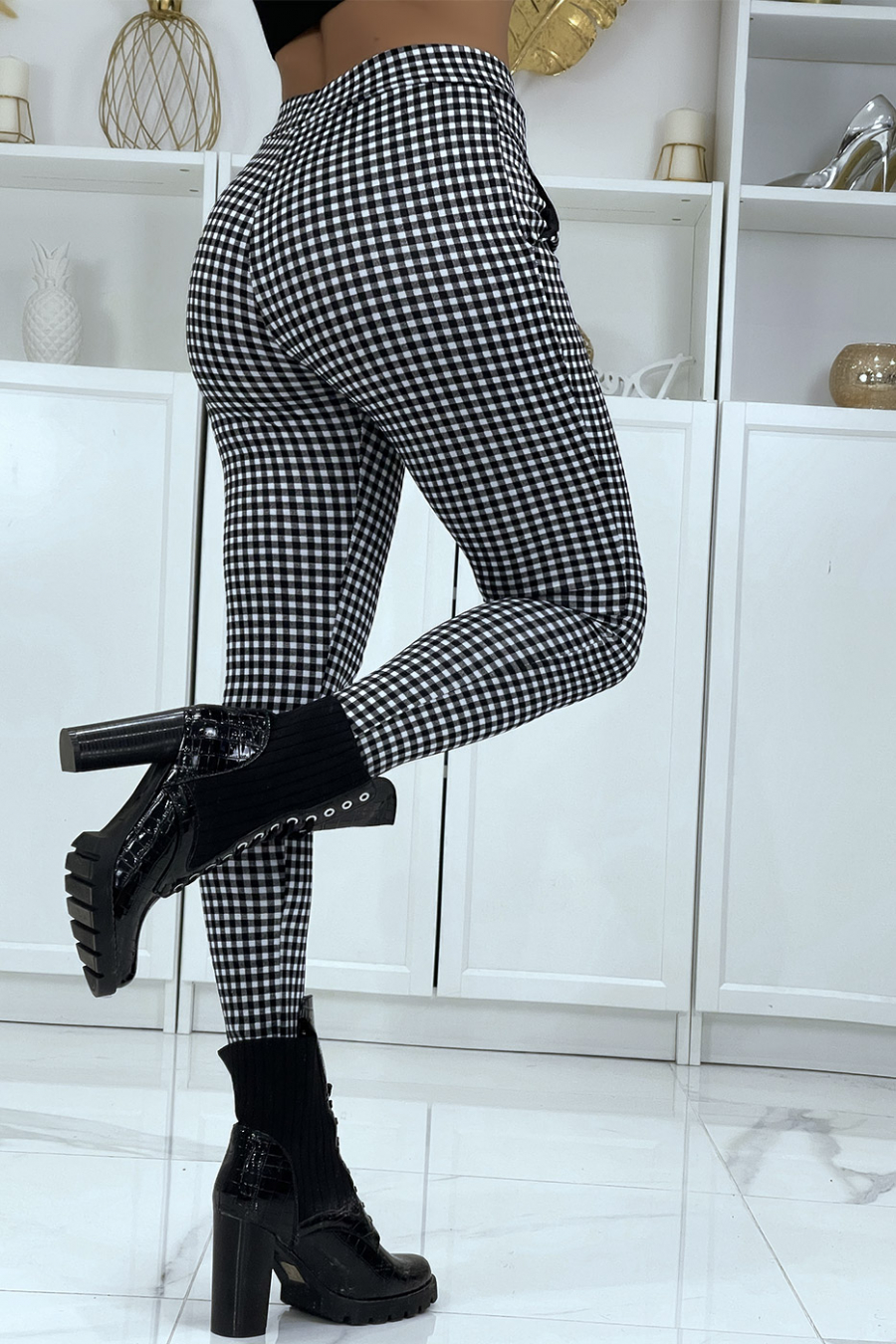 JeBging zwarte gingham-print - 5