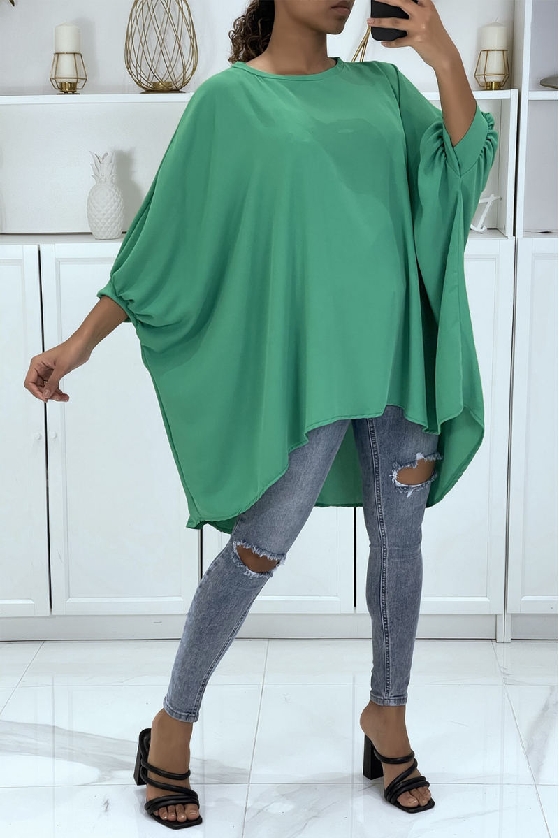 Robe tunique over-size vert très tendance - 2