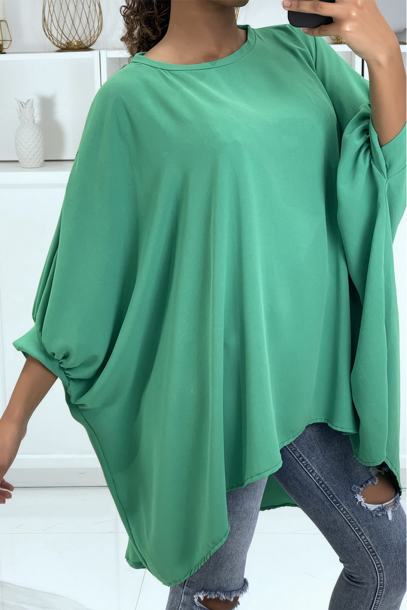 Robe tunique over-size vert très tendance - 3