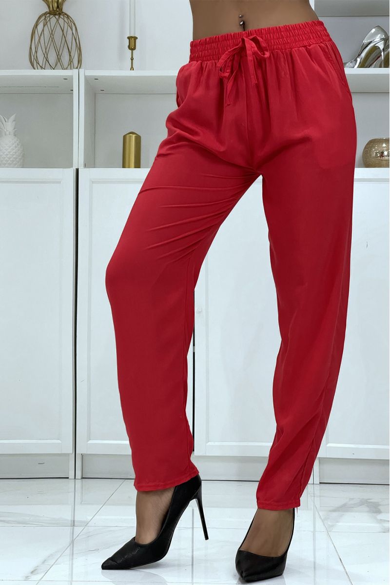 B-40 fluid red carrot fit pants - 1