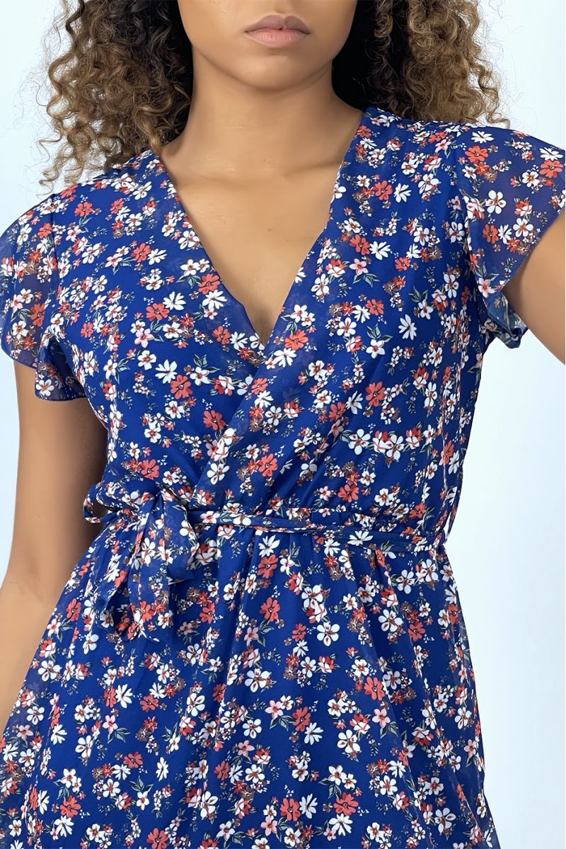 Robe cache coeur royal fleurie motif liberty  - 4