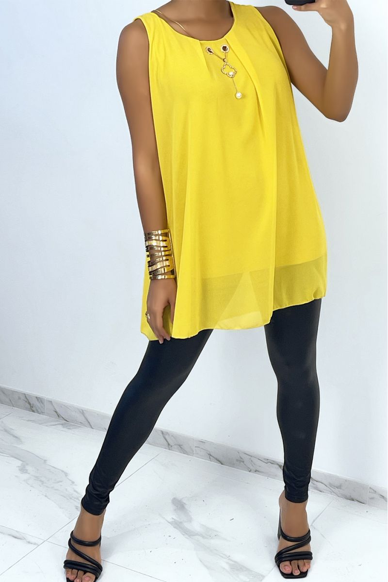 Cheap Yellow Short Sleeve Tunic - 1 Cheap Yellow Short Sleeve Tunic - 1