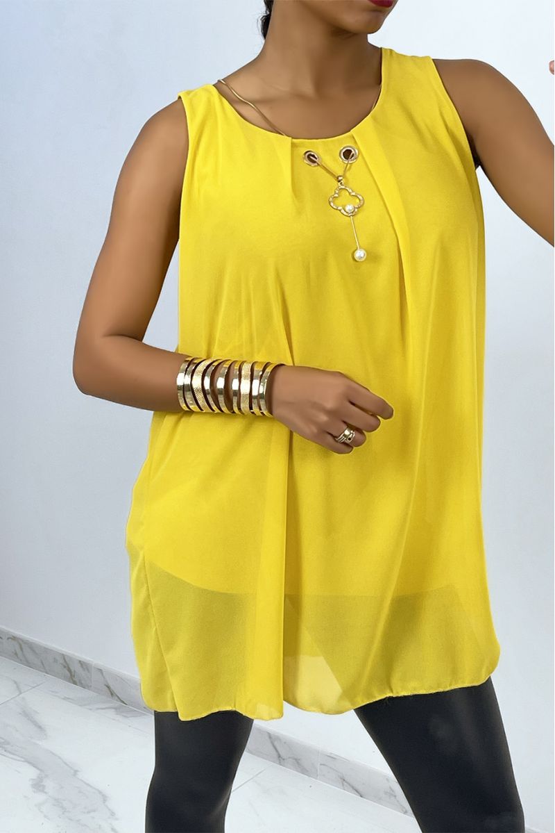 Cheap Yellow Short Sleeve Tunic - 2 Cheap Yellow Short Sleeve Tunic - 2