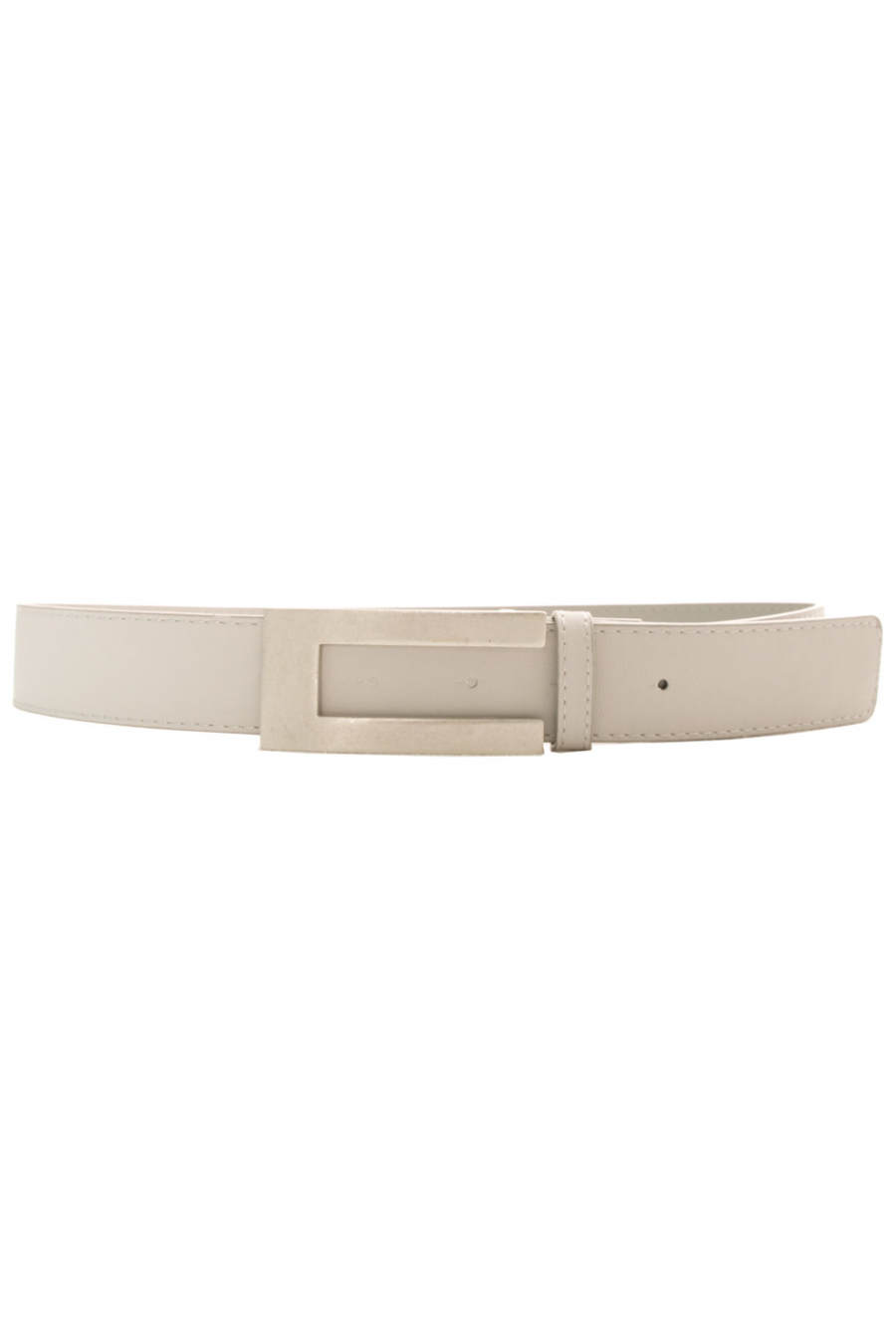 Gray PVC belt with silver buckle. SG0731 - 1