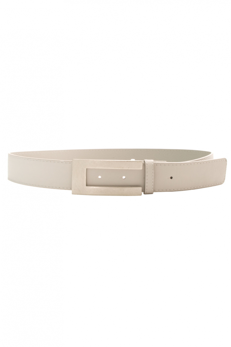 Gray PVC belt with silver buckle. SG0731 - 3