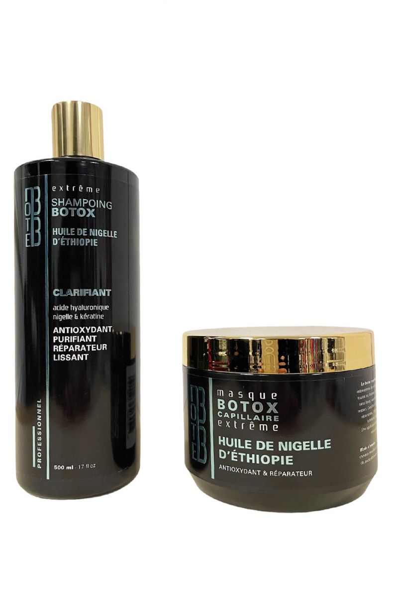 500 ML shampoo and 500 ML Botox mask with Ethiopian Nigella oil - 1 500 ML shampoo and 500 ML Botox mask with Ethiopian Nigella oil - 1