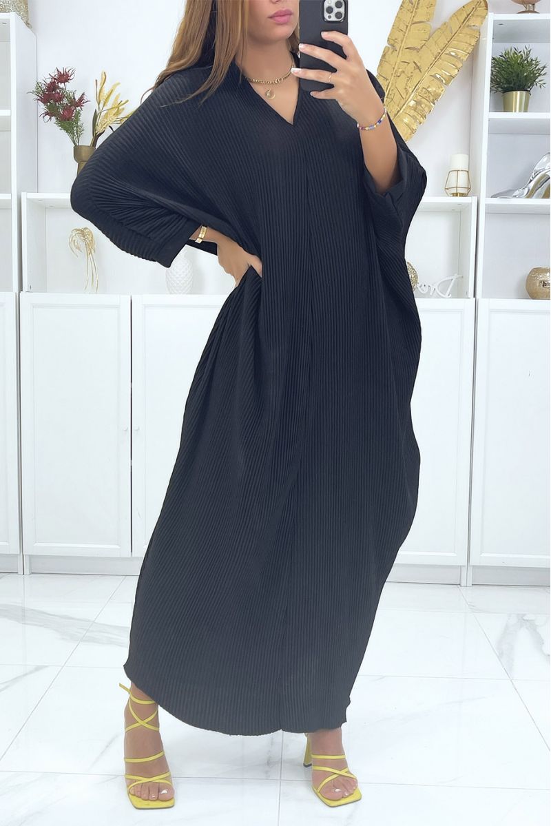 Black Long Sleeve Plus Size Dress - 4