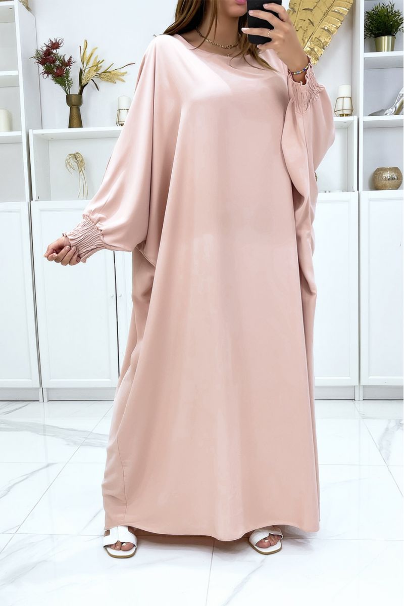 Lange, zeer losse roze abaya met elastische mouwen - 3 Lange, zeer losse roze abaya met elastische mouwen - 3