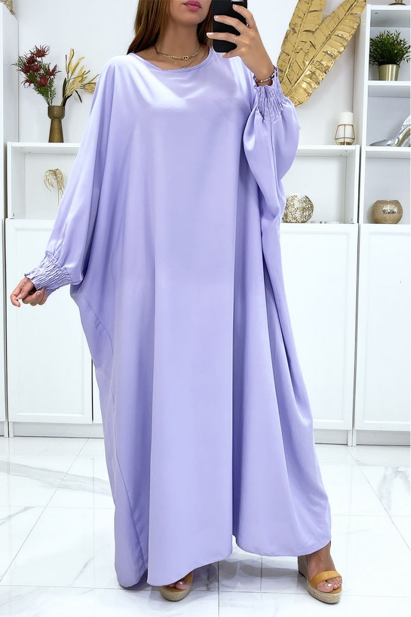 Longue abaya lilas très ample avec élastique aux manches - 2 Longue abaya lilas très ample avec élastique aux manches - 2