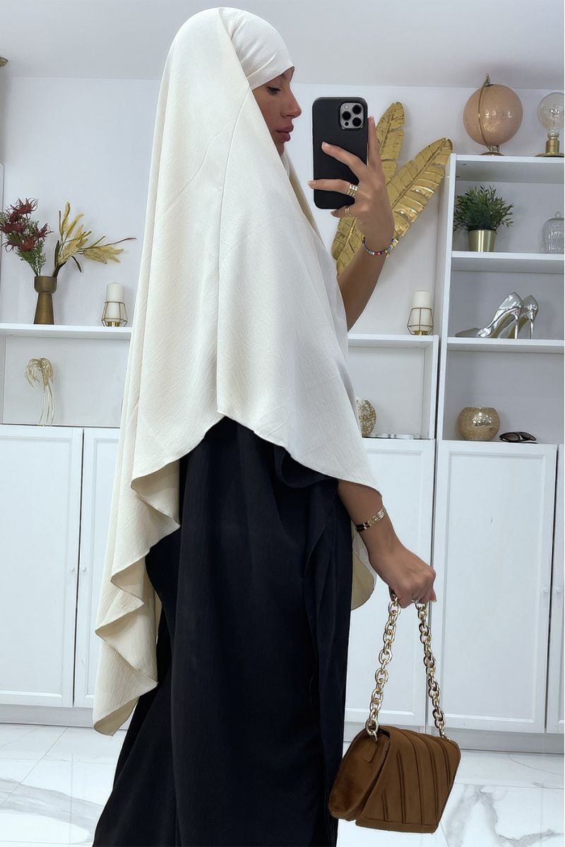 Foulard beige très large - 2