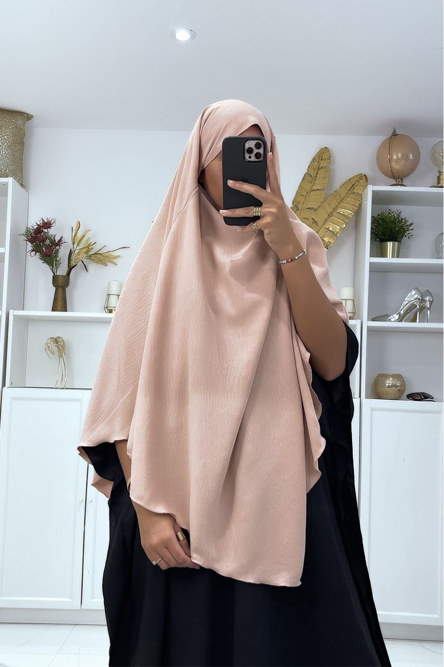 Very wide pink scarf - 2