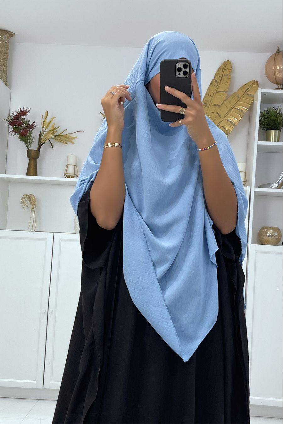Very large turquoise scarf - 1