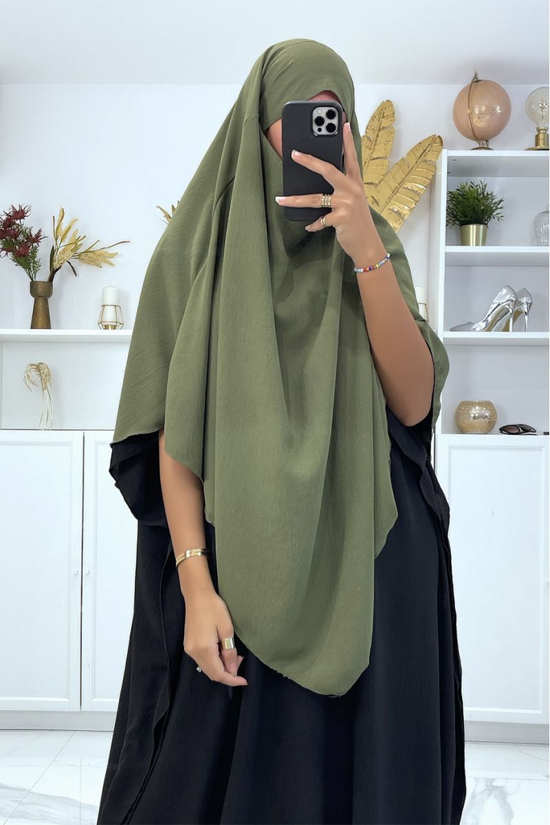 Foulard kaki très large - 1