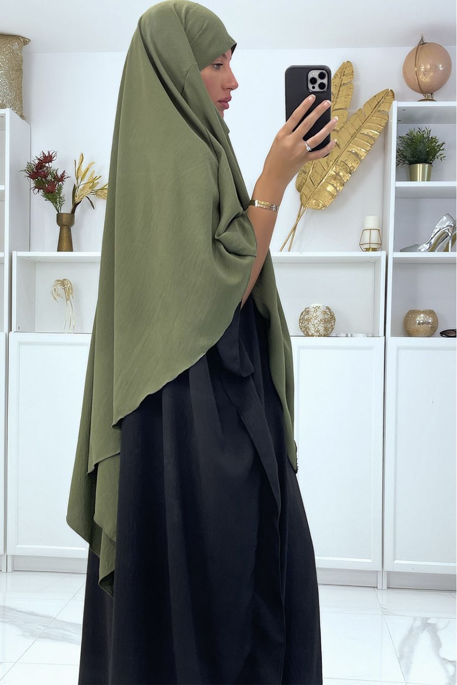 Foulard kaki très large - 3