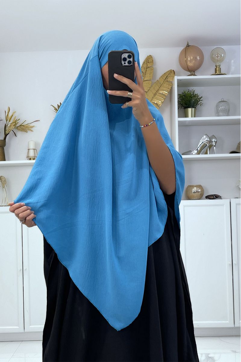 Zeer brede blauwe sjaal - 2