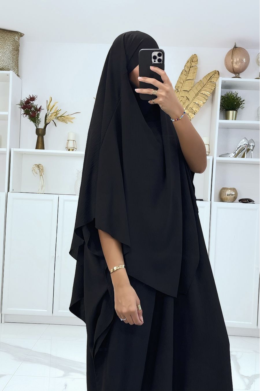 Very large black scarf - 2