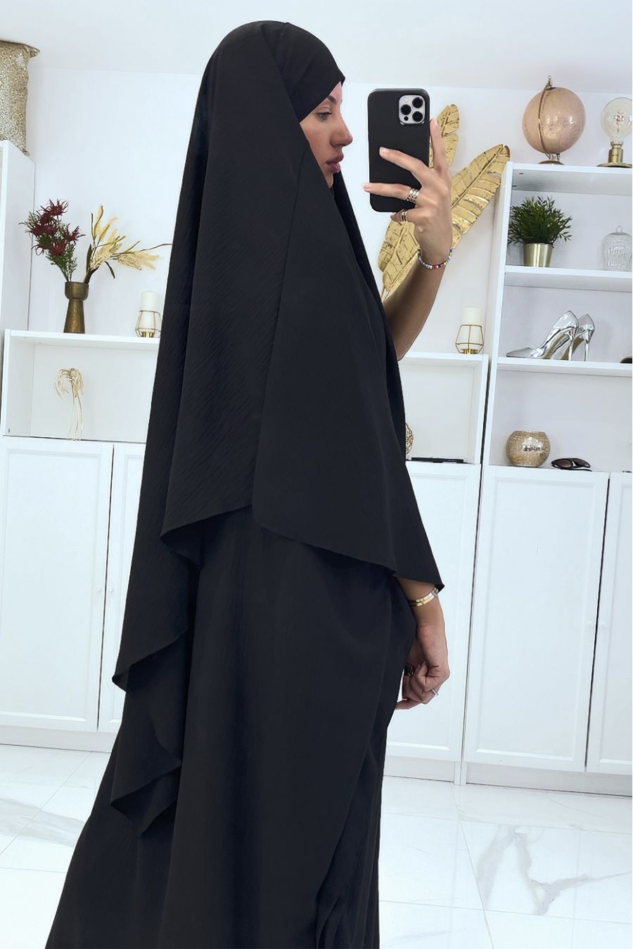 Very large black scarf - 3
