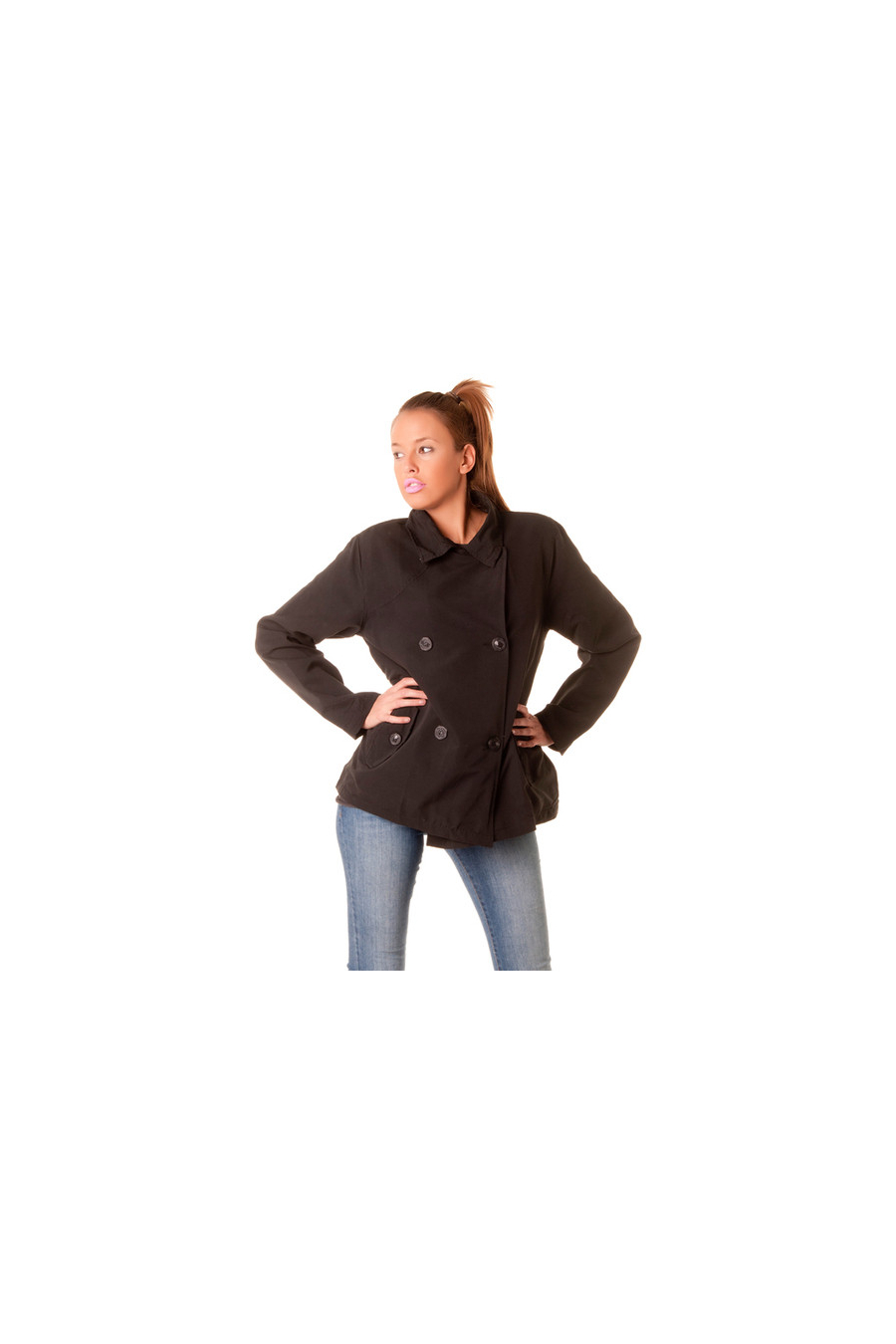 Superb little black overcoat, the fashion classics. Fashionista's fashion dressing room - 2