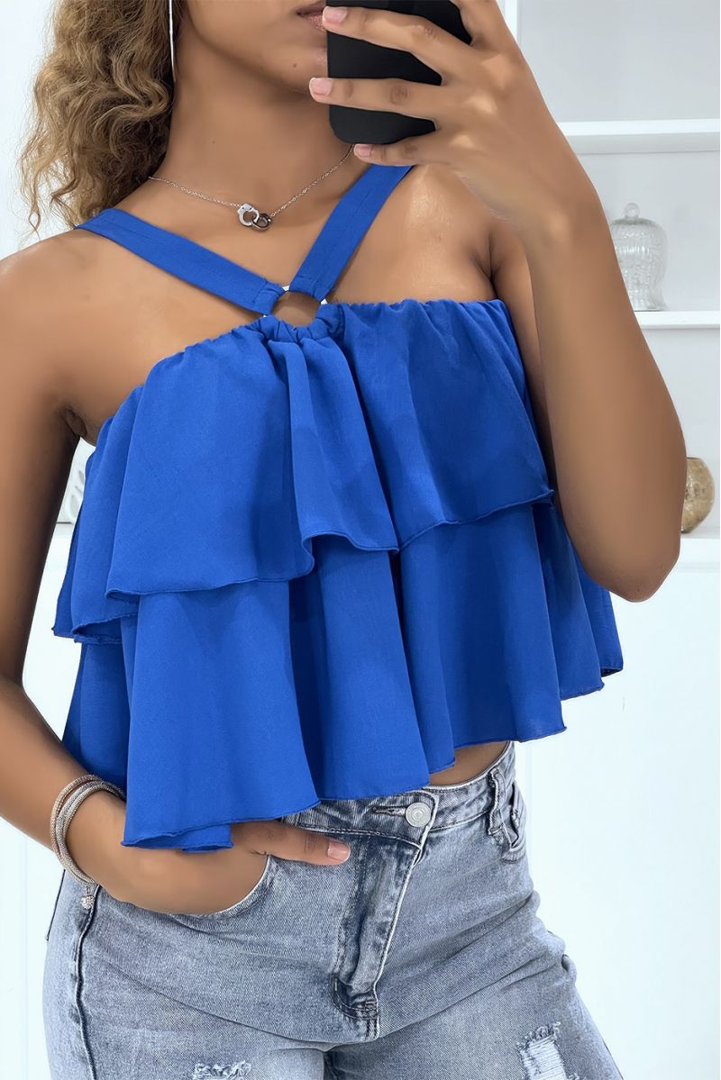 Royal top with ruffles and crossed straps - 2