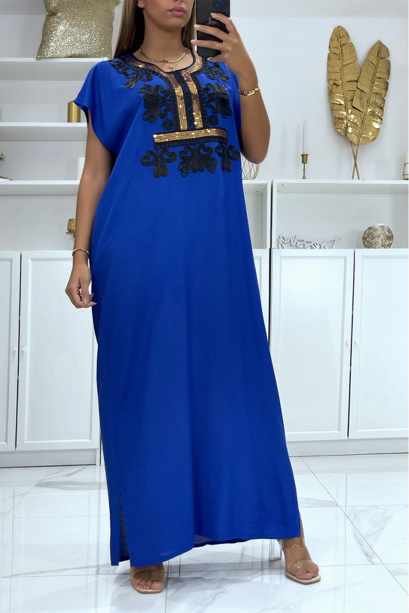 Robe djellaba royale très agréable à porter avec jolie broderie et sequins - 2